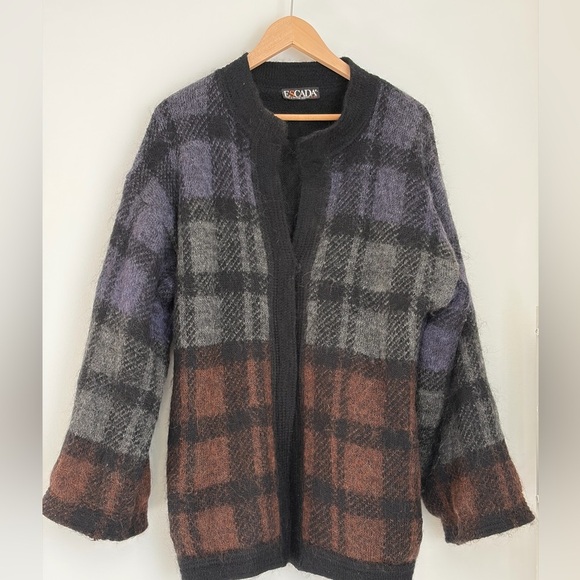 Escada Jackets & Blazers - Vintage Escada Mohair Chunky Knit Coatigan (M-L)